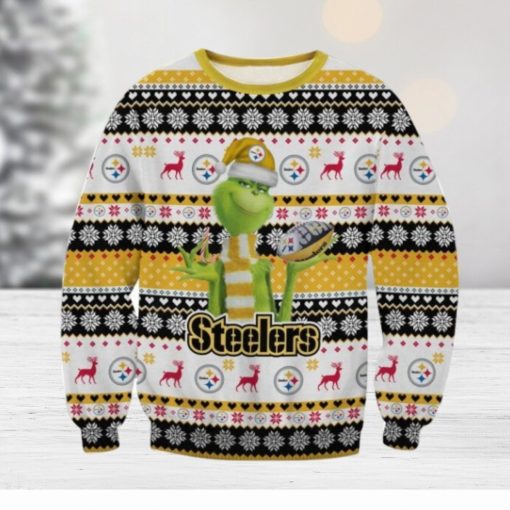 Pittsburgh Steelers Logo Grinch Ugly Sweater Christmas Gift For Men And Women