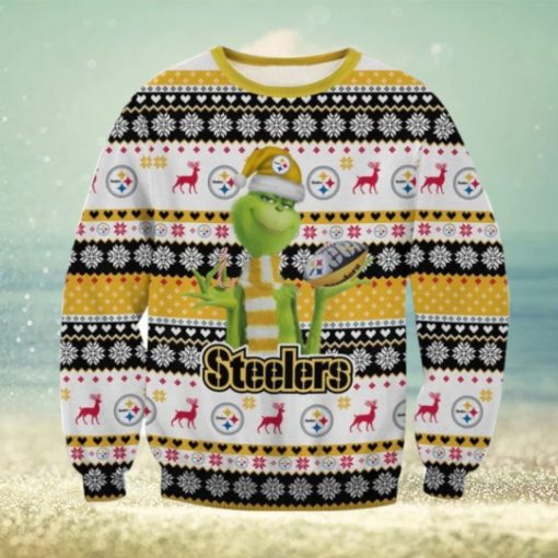 Pittsburgh Steelers Logo Grinch Ugly Sweater Christmas Gift For Men And Women