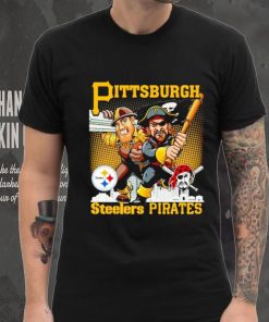 Pittsburgh Steelers Pirates mascot skyline shirt