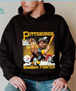 Pittsburgh Steelers Pirates mascot skyline shirt