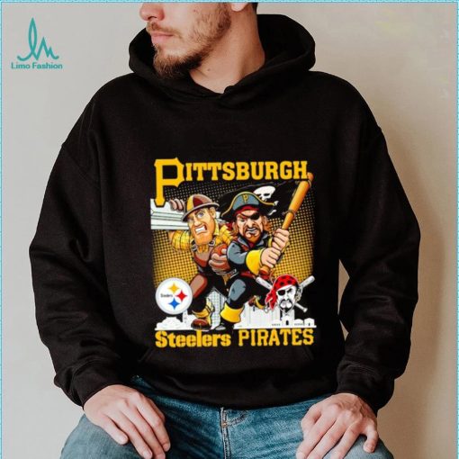 Pittsburgh Steelers Pirates mascot skyline shirt