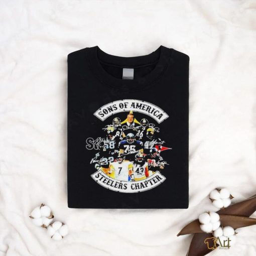 Pittsburgh Steelers Sons of America Steelers chapter signatures T shirt
