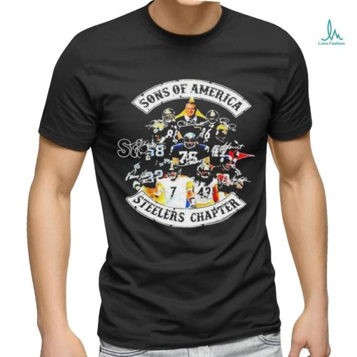 Pittsburgh Steelers Sons of America Steelers chapter signatures T shirt