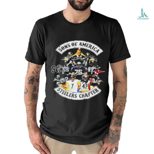 Pittsburgh Steelers Sons of America Steelers chapter signatures T shirt