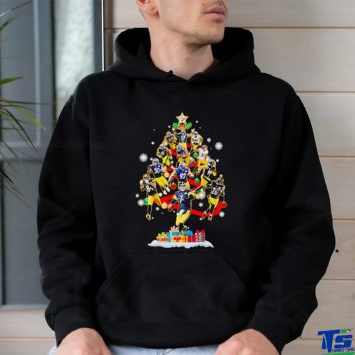 Pittsburgh Steelers players Christmas tree shirt