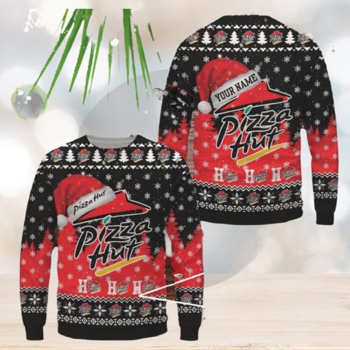 Pizza Hut Ugly Sweater Uniform Sweater Party Gift Custom Name