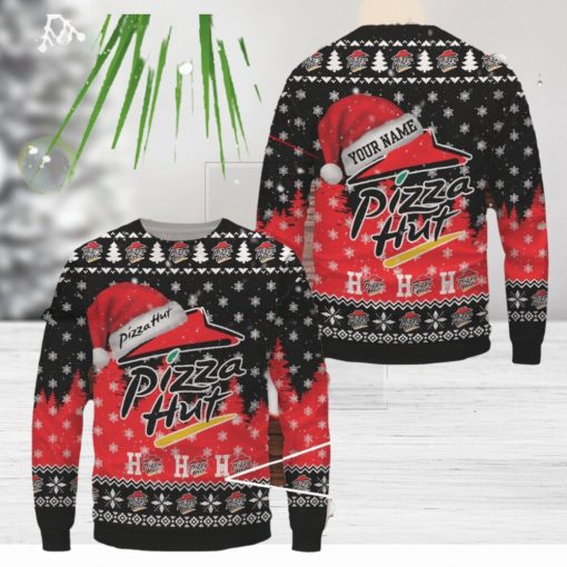 Pizza Hut Ugly Sweater Uniform Sweater Party Gift Custom Name