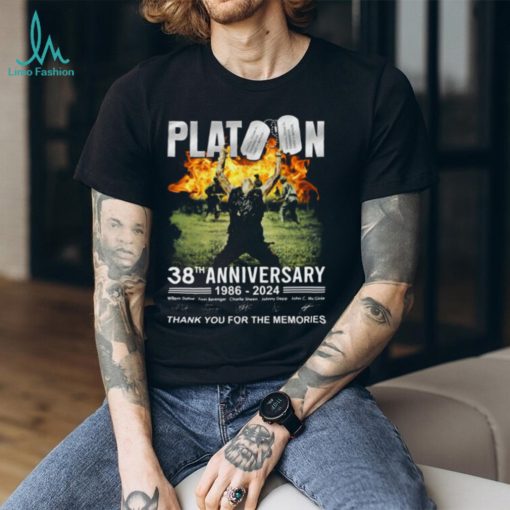 Platoon 38th Anniversary 1986 – 2024 Thank You For The Memories T Shirt