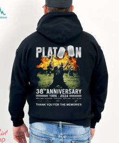 Platoon 38th Anniversary 1986 – 2024 Thank You For The Memories T Shirt