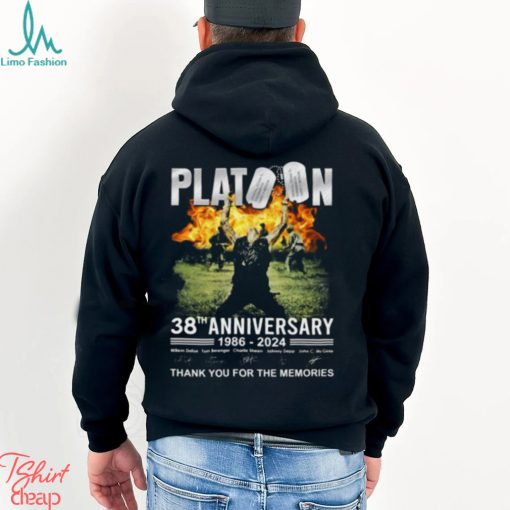 Platoon 38th Anniversary 1986 – 2024 Thank You For The Memories T Shirt