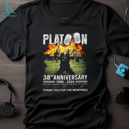 Platoon 38th Anniversary 1986 – 2024 Thank You For The Memories T Shirt