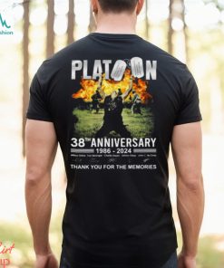 Platoon 38th Anniversary 1986 – 2024 Thank You For The Memories T Shirt