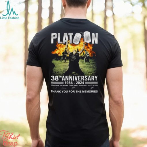 Platoon 38th Anniversary 1986 – 2024 Thank You For The Memories T Shirt