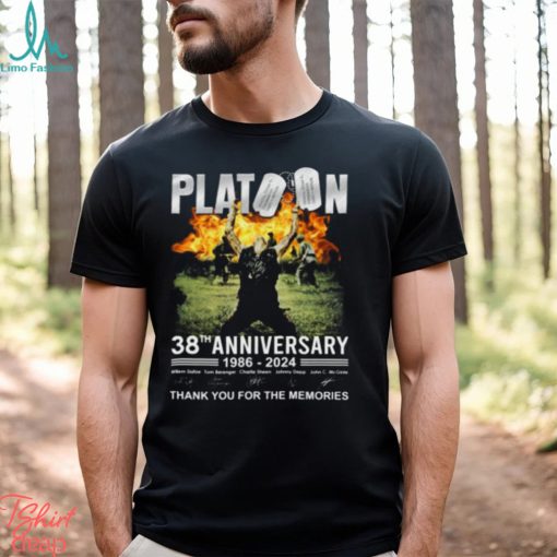 Platoon 38th Anniversary 1986 – 2024 Thank You For The Memories T Shirt