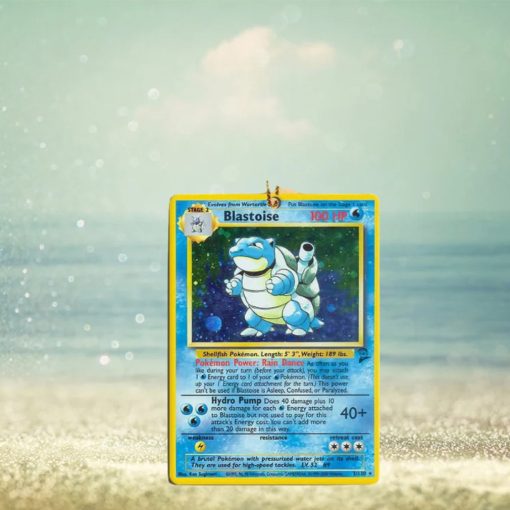 Pokemon Blastoise Rare Card 2023 Holiday Gift Ornament