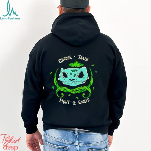 Pokemon Bulbasaur skull grass choose train fight evolve 1996 shirt