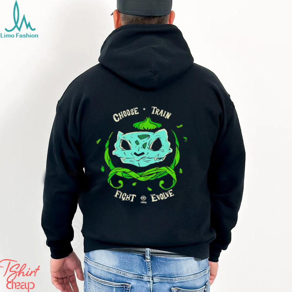 Pokemon Bulbasaur skull grass choose train fight evolve 1996 shirt Pokemon Bulbasaur skull grass choose train fight evolve 1996 shirt