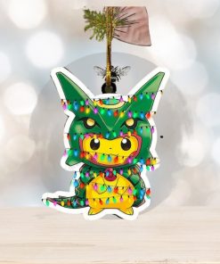 Pokemon Poncho Pikachu Rayquaza Custom Tree Decorations 2023 Ornament