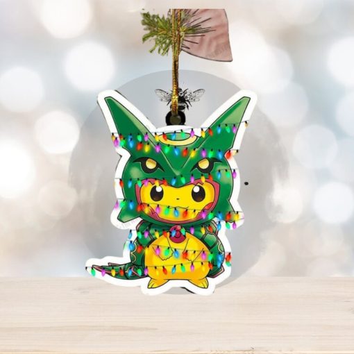 Pokemon Poncho Pikachu Rayquaza Custom Tree Decorations 2023 Ornament