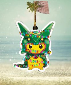 Pokemon Poncho Pikachu Rayquaza Custom Tree Decorations 2023 Ornament