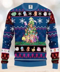 Pokemon Tree Blue Ugly Christmas Sweater