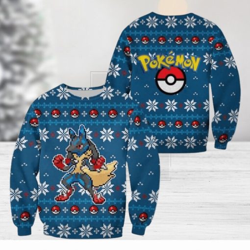 Pokemon Ugly Christmas Sweater Custom Lucario Xmas Gift Clothes