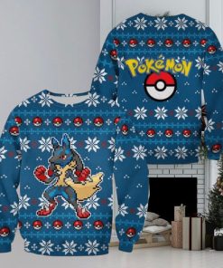 Pokemon Ugly Christmas Sweater Custom Lucario Xmas Gift Clothes