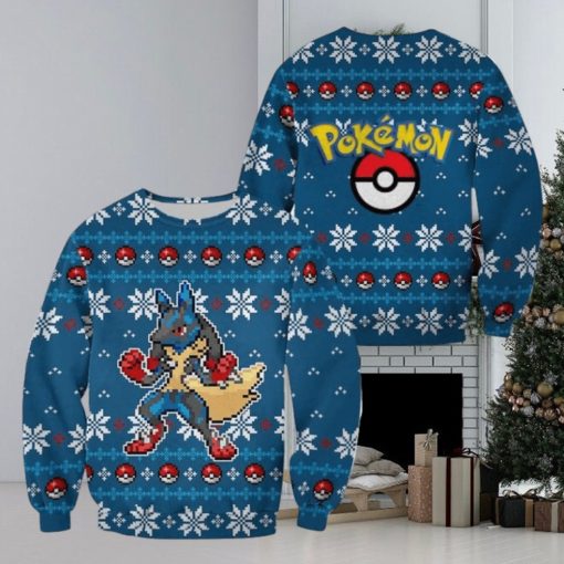 Pokemon Ugly Christmas Sweater Custom Lucario Xmas Gift Clothes