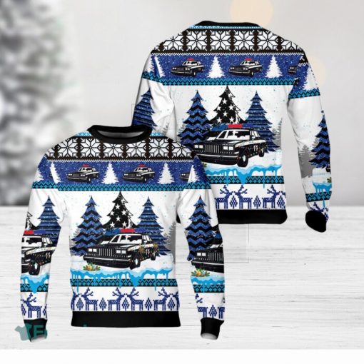 Police Car Christmas AOP Sweater