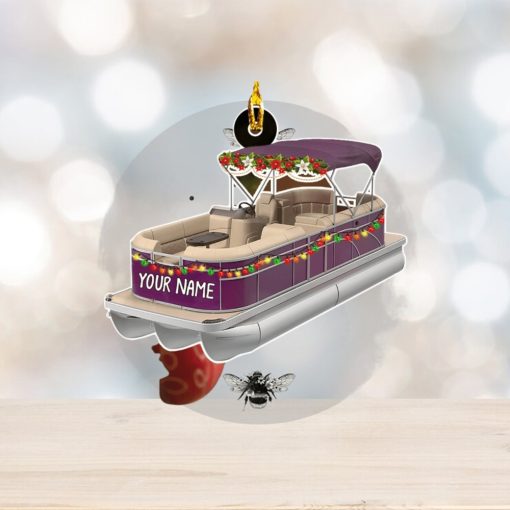 Pontoon Boat Colorful Personalized Acrylic Ornament