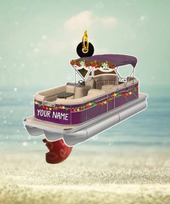 Pontoon Boat Colorful Personalized Acrylic Ornament