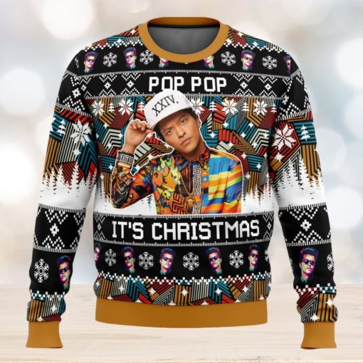 Pop Pop It’s Christmas Bruno Mars Ugly Christmas Sweater