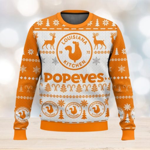 Popeyes Ugly Christmas Sweater 2023 Christmas Gift 3D Sweater