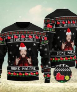 Post Malone Home Malone Ugly Christmas Sweater All Over Print Sweater Music Gift