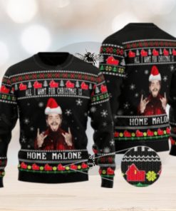 Post Malone Home Malone Ugly Christmas Sweater All Over Print Sweater Music Gift