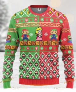 Princess Peach Ugly Xmas Sweater, Cute Ugly Christmas Sweater for Gamers