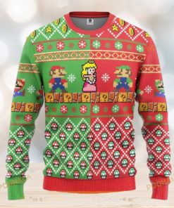 Princess Peach Ugly Xmas Sweater, Cute Ugly Christmas Sweater for Gamers