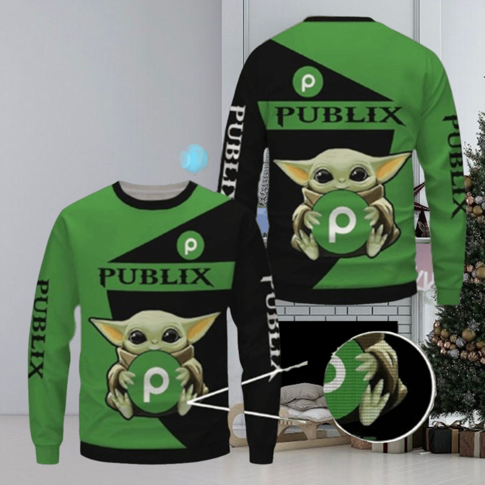 Publix Baby Yoda Ugly Christmas Sweater - Limotees