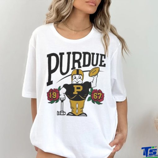 Purdue Boilermakers Homefield 1967 Rose Bowl Ringer Mascot T shirt