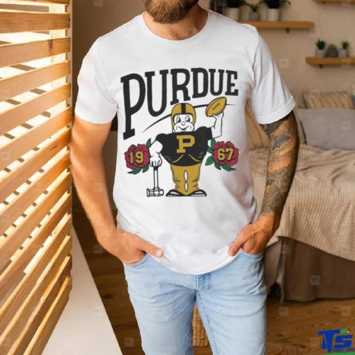 Purdue Boilermakers Homefield 1967 Rose Bowl Ringer Mascot T shirt