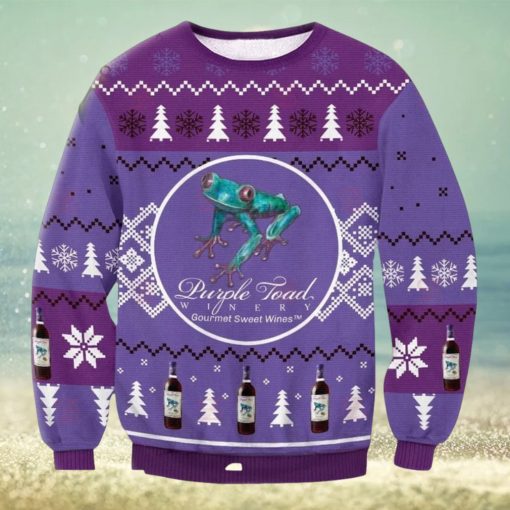 Purple Toad Winery Ugly Christmas Sweater, Gift for Christmas Holiday