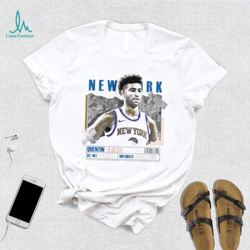 Quentin Grimes number 6 New York Knicks basketball player paper poster shirt