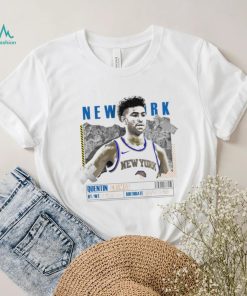 Quentin Grimes number 6 New York Knicks basketball player paper poster shirt