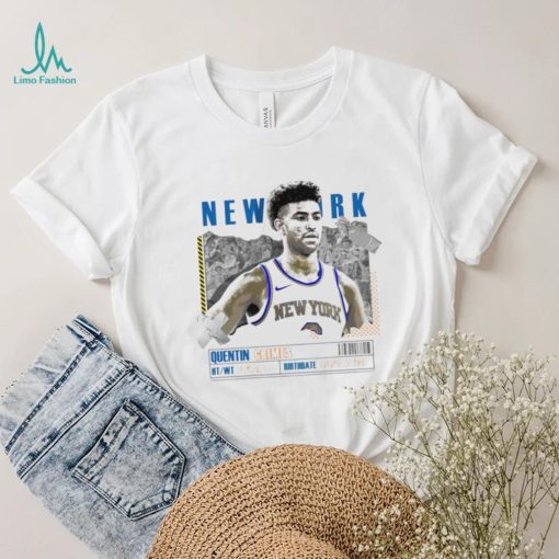 Quentin Grimes number 6 New York Knicks basketball player paper poster shirt