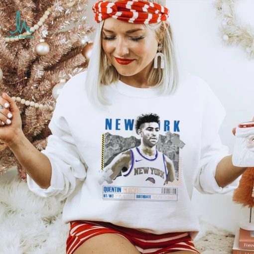 Quentin Grimes number 6 New York Knicks basketball player paper poster shirt