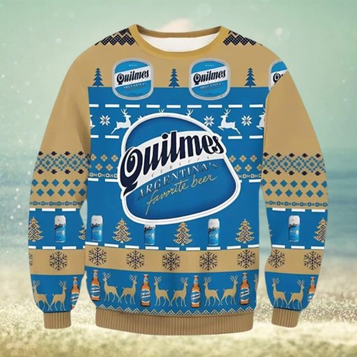 Quilmes Beer Argentina Ugly Christmas Sweater, Gift for Christmas Holiday