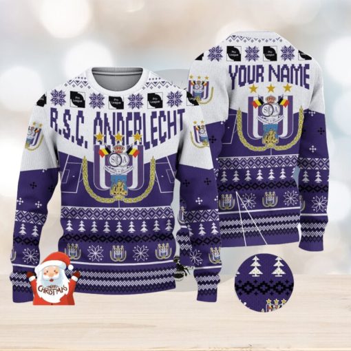 R.S.C. Anderlecht 3D Ugly Christmas Sweater Christmas Holiday Gift Custom Name For Men And Women