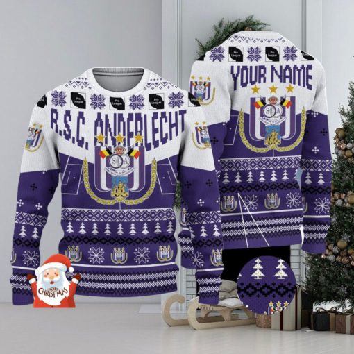 R.S.C. Anderlecht 3D Ugly Christmas Sweater Christmas Holiday Gift Custom Name For Men And Women