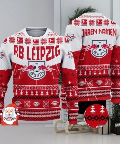 RB Leipzig 3D Ugly Christmas Sweater Christmas Holiday Gift Custom Name For Men And Women