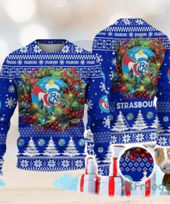 RC Strasbourg Alsace Ugly Christmas Sweater Gift Ideas For Fans